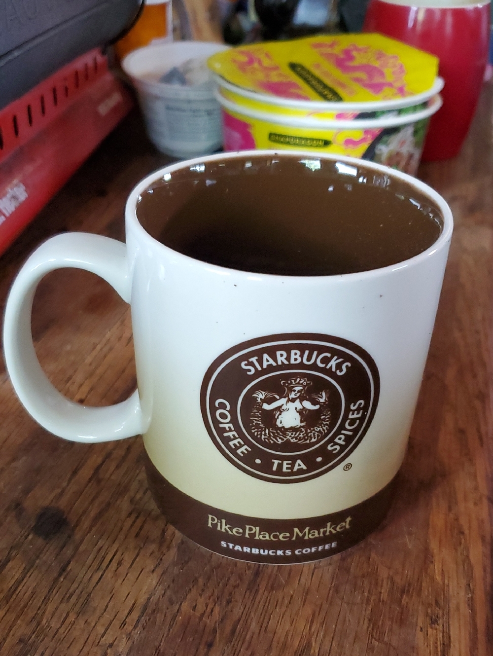 Starbucks Ceramic Mug in Cream with Melusine the Siren Emblem and Pike Place Mar - Picture 7 of 12